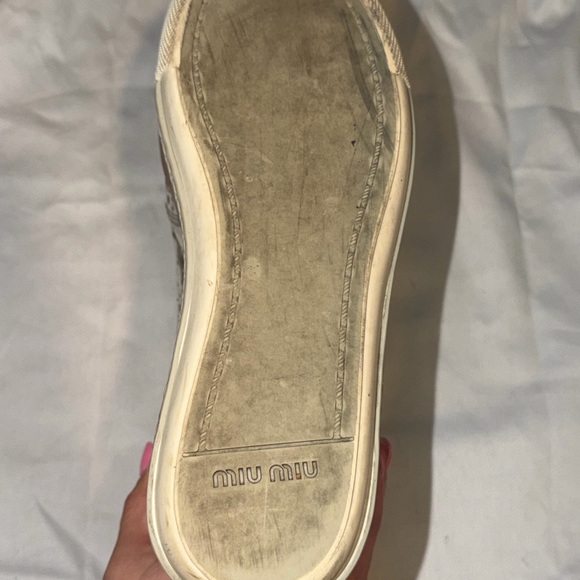 Miu Miu Mirror Silver Platform Sneakers - Picture 9 of 17